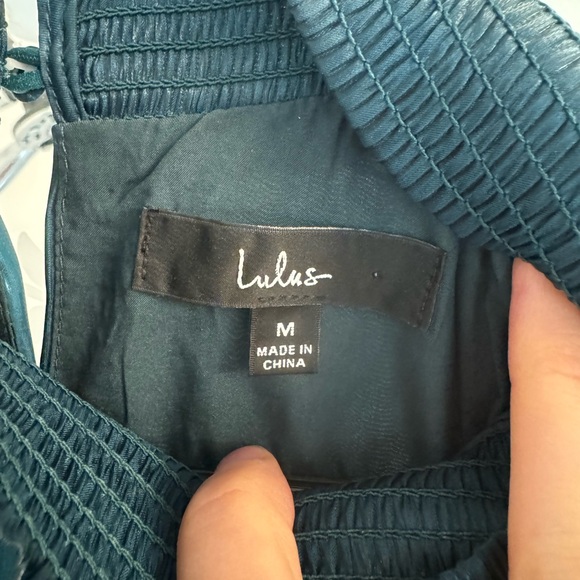 Lulu’s Emerald Green Tiered Mock Neck Midi Dress - Picture 5 of 8